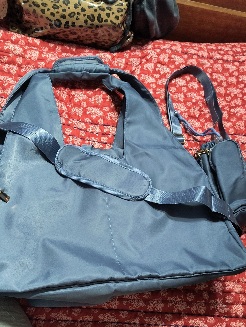 NEW Yoga Versatile Slate Blue Women’s Tote Bag with Adjustable Strap